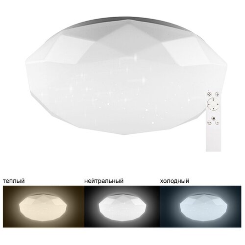 фото Светильник светодиодный управляемый с пультом 36w, max. 2900lum, 3000к-6500k, ip20, al5200 feron