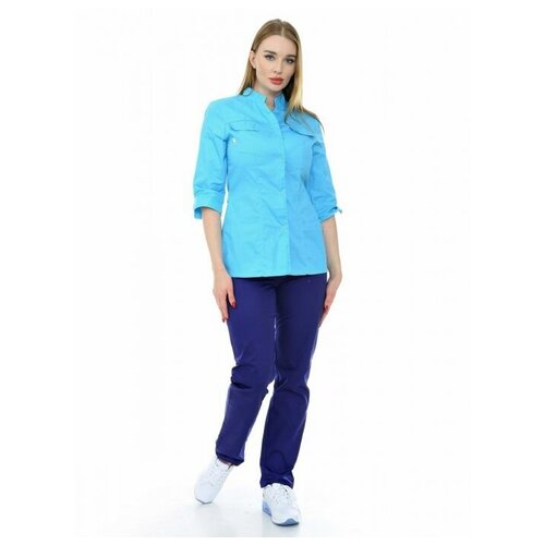 фото Костюм медицинский женский "симона" 112.4.4/4 (40/голубой/синий/cvc твилл) medicalwear