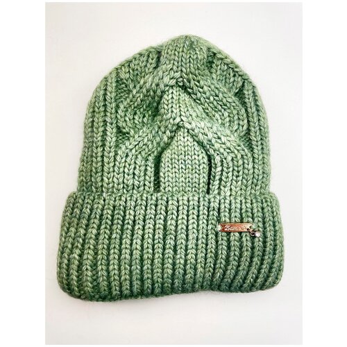 фото Женская шапка эльза зеленая jinn