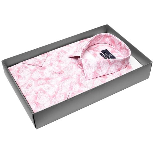 фото Рубашка poggino 7002-22 цвет розовый размер 52 ru / xl (43-44 cm.)