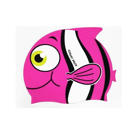 фото Шапочка для плавания fish cap pink alpha caprice