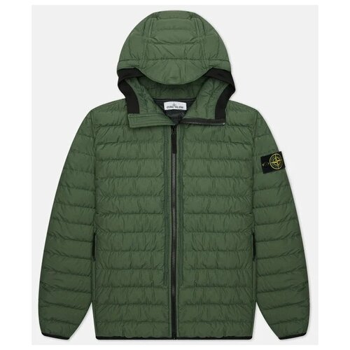 фото Мужской пуховик stone island o-cotton/r-nylon tela