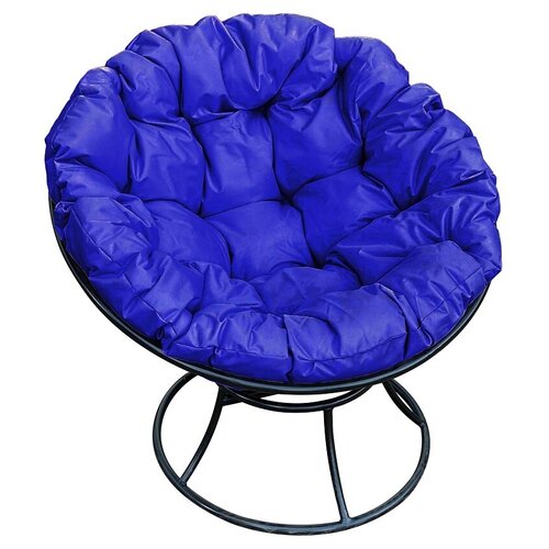 фото Садовое кресло папасан без ротанга черн, синяя подушка, m- group m-group