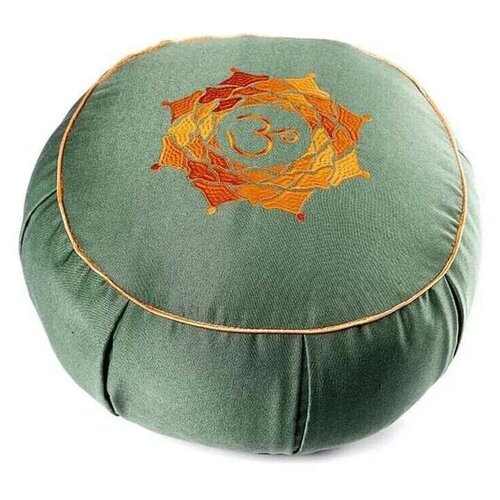 фото Подушка для медитации "ом" 30х15 см темно-зеленый yogastuff