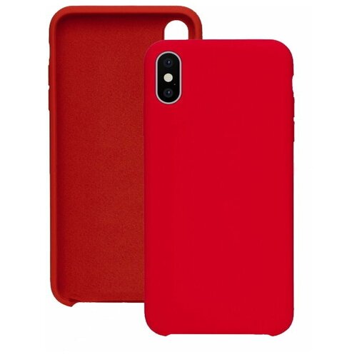 фото Чехол накладка для iphone xs с подкладкой из микрофибры / для айфон хс / красный qvatra