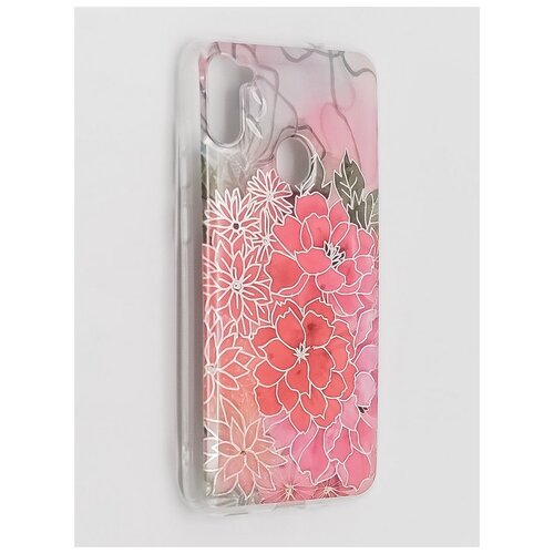 фото Накладка силиконовая flowers для samsung galaxy m11 вид4 ycase