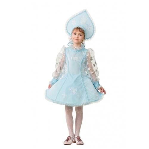 фото Карнавальный костюм "снегурочка велюр голубая", размер 38, рост 146 см батик