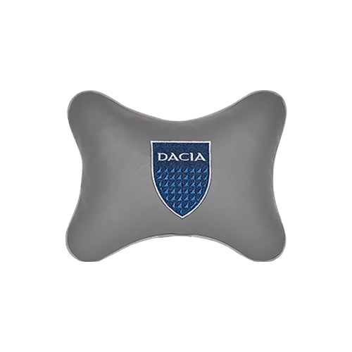 фото Подушка на подголовник экокожа l. grey с логотипом автомобиля dacia vital technologies