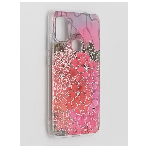 фото Накладка силиконовая flowers для samsung galaxy m51 вид4 ycase