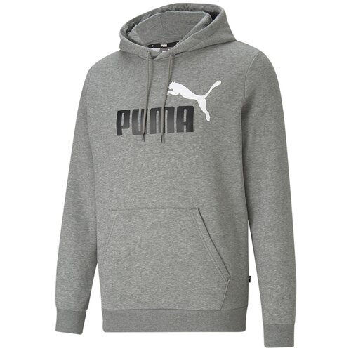 фото Толстовка puma essential+ 2 col big logo hoodie fl серый xl 58676403