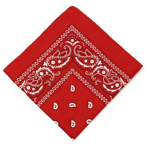 фото Бандана платок в стиле hip-hop универсальная косынка повязка для волос на голову, красная baziator