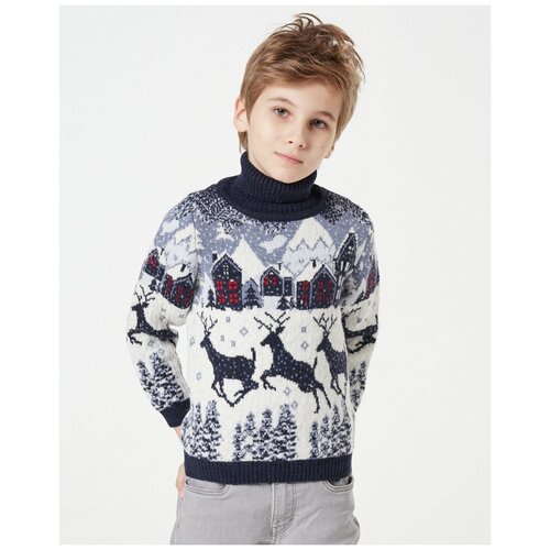 фото Детский свитер зимняя сказка для мальчиков pulltonic