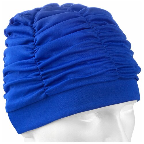 фото F11780 шапочка для плавания текстильная (лайкра) (синяя) smart athletics