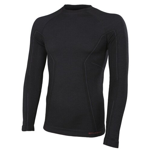 фото Термобелье футболка мужская brubeck active wool (m, черный)
