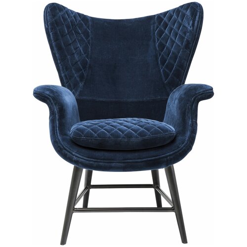 фото Kare кресло tudor, коллекция "тюдор" 78*101*79, хлопок, стекловолокно, сталь, пенополиуретан, синий