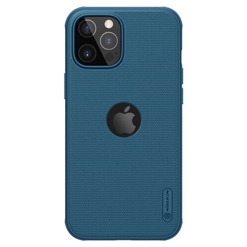 фото Тонкий чехол синего цвета от nillkin для смартфона iphone 12 и 12 pro серия super frosted shield