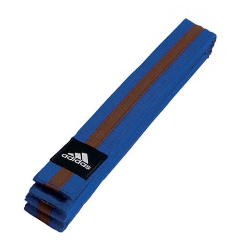 фото Пояс для единоборств striped belt сине-коричневый (длина 260 см) adidas