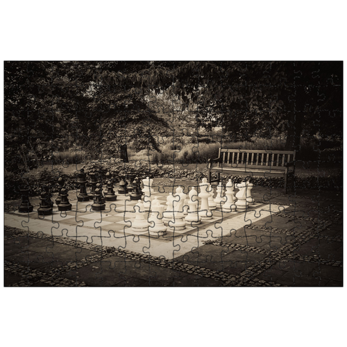 фото Магнитный пазл 27x18см."банк, шахматы, игра в шахматы" на холодильник lotsprints