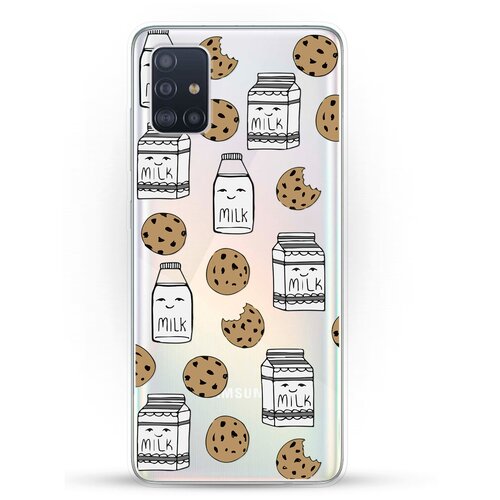 фото Силиконовый чехол молоко и печеньки на samsung galaxy a51 andy & paul