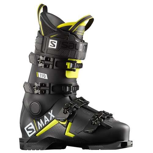 фото Горнолыжные ботинки salomon s/max 110 black/acid green/white (19/20) (27.5)