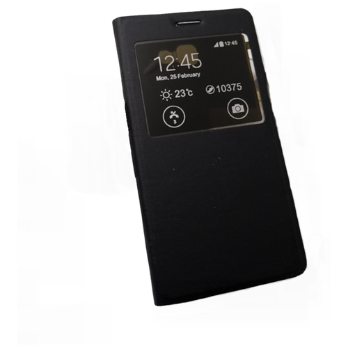 фото Чехол-книжка mypads для samsung galaxy a7 (2017) sm-a720f 5.7 черный с окошком для входящих вызовов водоотталкивающий