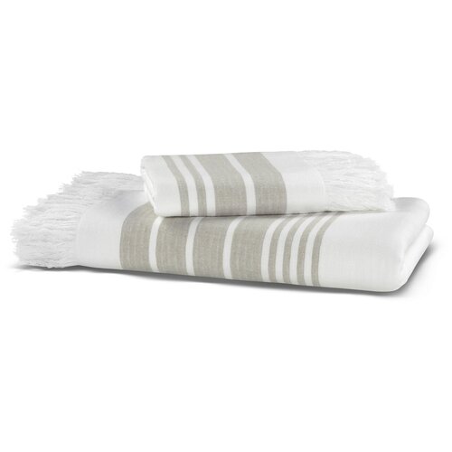 фото Полотенце банные hamam, marine towel, 100x180 см, белоснежный, дымчатый