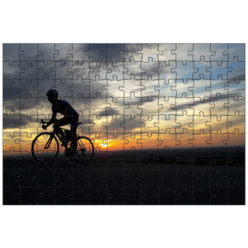 фото Магнитный пазл 27x18см."велосипед, велоспорт, обучение" на холодильник lotsprints