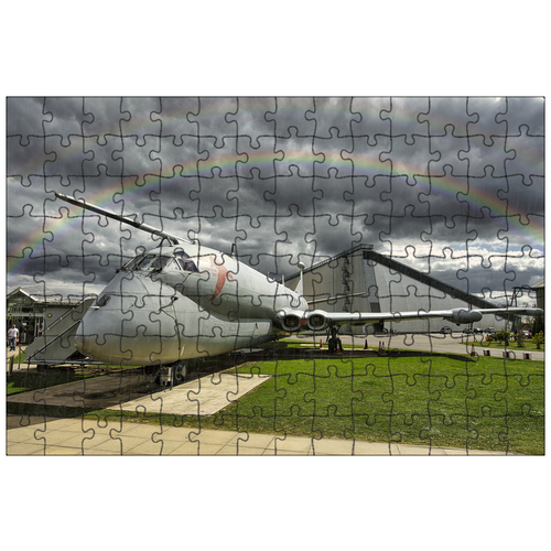 фото Магнитный пазл 27x18см."самолет, военный, радар" на холодильник lotsprints