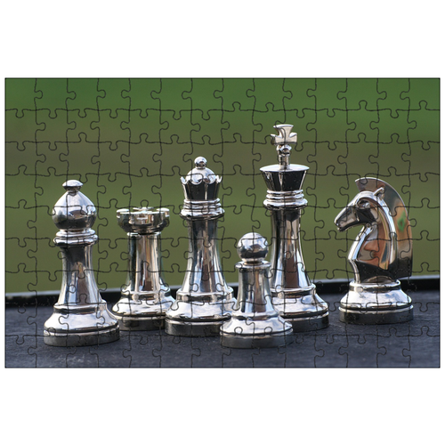 фото Магнитный пазл 27x18см."шахматы, шахматная фигура, стратегия" на холодильник lotsprints