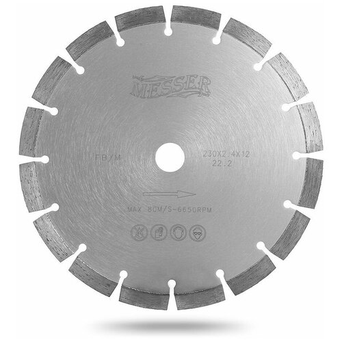 фото Алмазный сегментный диск messer fb/m. диаметр 180 мм. (01-15-180)