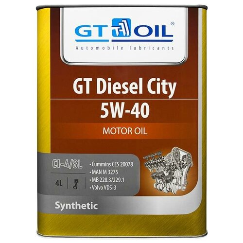 фото Моторное масло gt oil diesel city 5w-40 1л