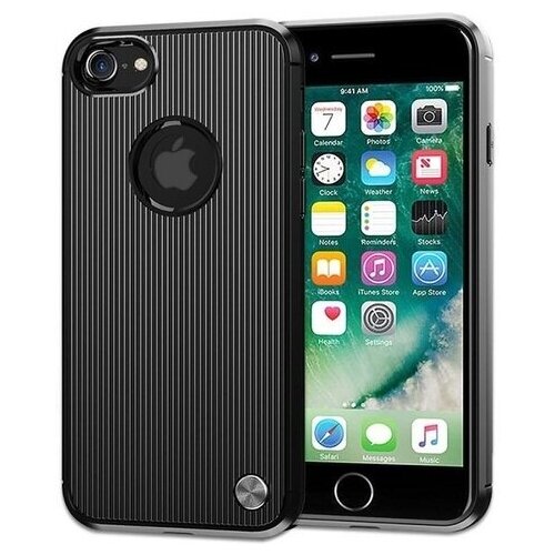 фото Чехол для iphone 7 (iphone 8) цвет black (черный), серия bevel от caseport