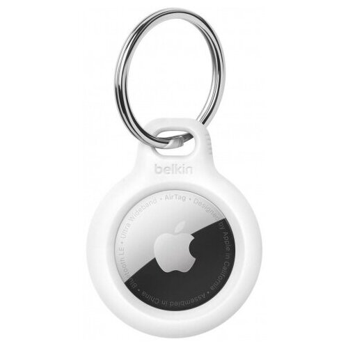 фото Держатель с кольцом belkin secure holder key ring (f8w973btwht) для apple airtag (white)