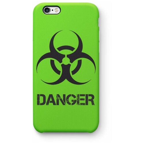 фото Чехол для iphone 7/8/se 2020 "danger", ярко-зелёный uncle dad