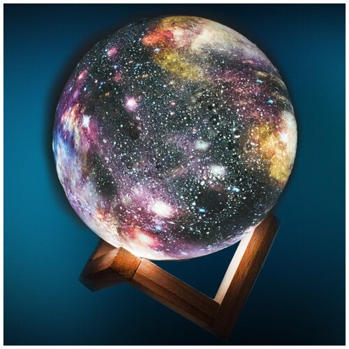 фото Реалистичный 3d светильник s-tory "галактика" (луна) livex moon lamp 10см с пультом д/у, сенсорный, беспроводной, 16 цветов samutory
