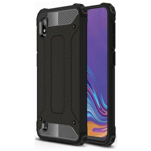 фото Противоударная накладка armor case для samsung a10/m10 черный opt-mobile