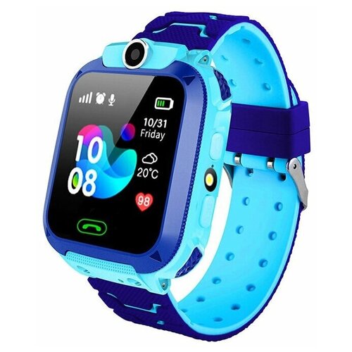 фото Детские смарт часы smart baby watch с функцией gps, детские водонепроницаемые умные часы с функцией отслеживания и кнопкой sos, голубой allbesty