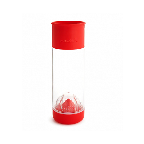 фото Бутылка munchkin 360, для фруктовой воды, с инфузером, 591 мл, красный