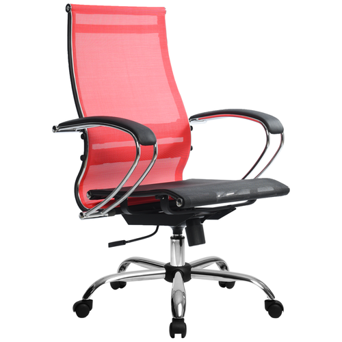 фото Компьютерное кресло метта sk-2-bk комплект 9, красный, сетка, хром