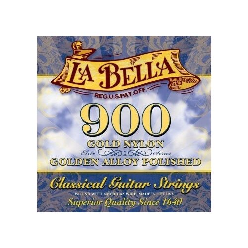 фото La bella elite gold nylon polished golden alloy 900 струны для классической гитары