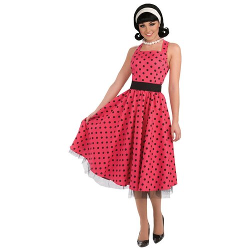 фото Костюм платье в стиле 50-х (красное) стиляга взрослый, m/l (46-48) forum novelties
