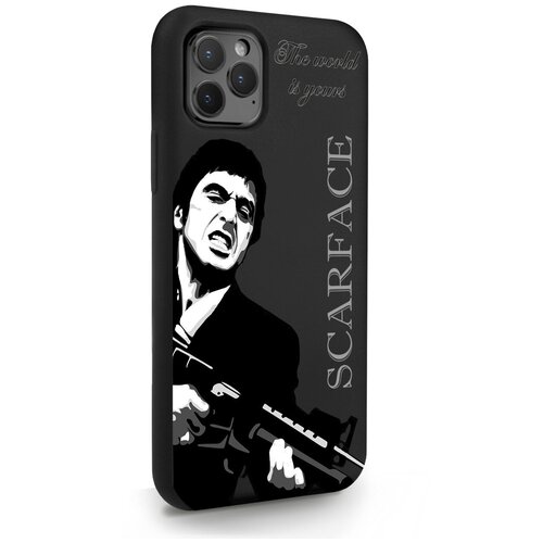 фото Черный силиконовый чехол musthavecase для iphone 11 pro scarface tony montana/ лицо со шрамом для айфон 11 про противоударный