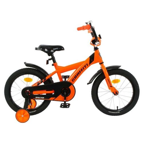 фото Велосипед 16" graffiti spector, цвет неоновый оранжевый mikimarket