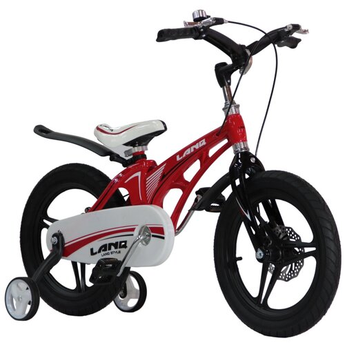 фото Велосипед lanq 16" красный алюминиевая рама, ручные тормоза, литые обода sx bike