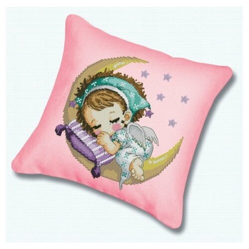 фото Набор для вышивания. подушка "нежный сон" (канва розовая) белоснежка