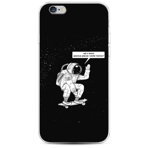 фото Силиконовый чехол "скейтер в космосе" на apple iphone 6/6s / айфон 6/6s case place