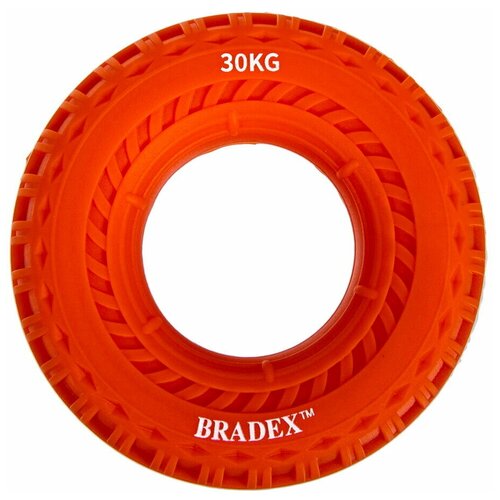 фото Кистевой эспандер bradex 30 кг, круглый с протектором, оранжевый