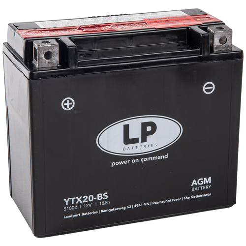 Аккумулятор Landport YTX20-BS, 12V, AGM