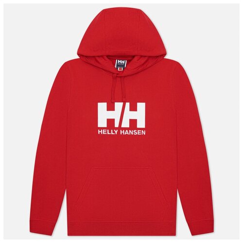 фото Мужская толстовка helly hansen hh logo hoodie красный , размер m
