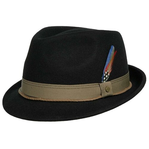 фото Шляпа stetson арт. 1238109 trilby woolfelt (черный), размер 57